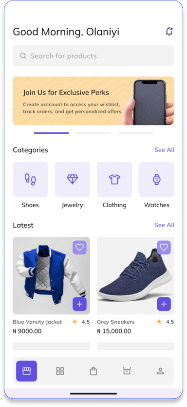 Mobile app screenshot